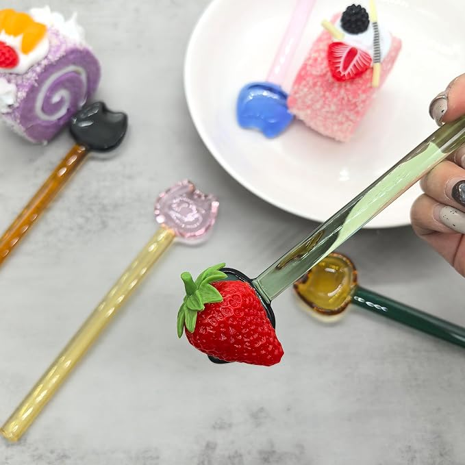 5 Pieces Coffee Spoons, Glass Coffee Stirring Spoon, Espresso Stirring Spoon - Image 2