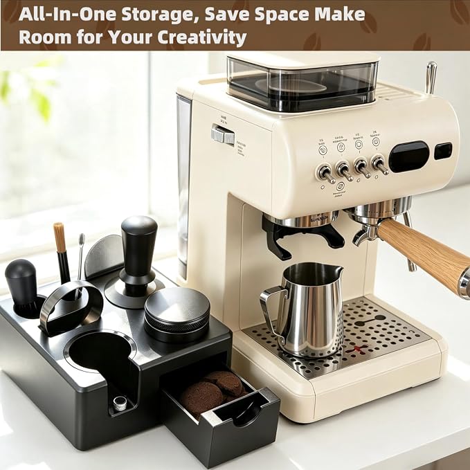 8 Pcs 51mm Espresso Accessories Kit, Tamping Station and Calibrated Coffee - Image 9