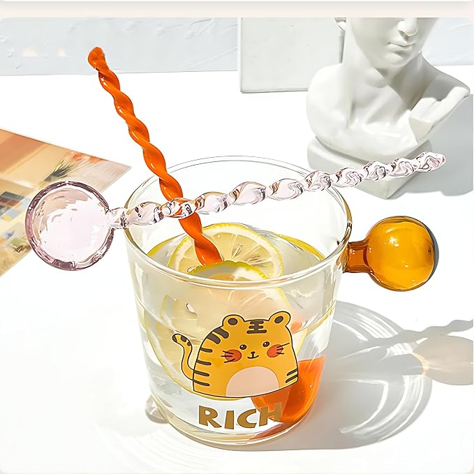 Heat Resistant Coffee Spoon Glass Tasting Teaspoon 6.5 Inches Stirring Mixing - Image 5