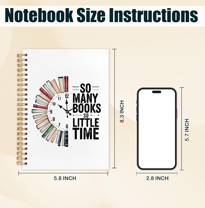 kunlisa Book Reader Gifts Spiral Notebook Journal 5.5x8.3, Reading Gifts - Image 7