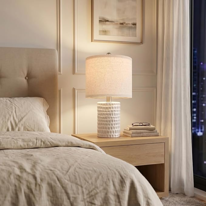 PORTRES 18.25" Modern Accent Ceramic Table Lamp Set of 2 - Image 8