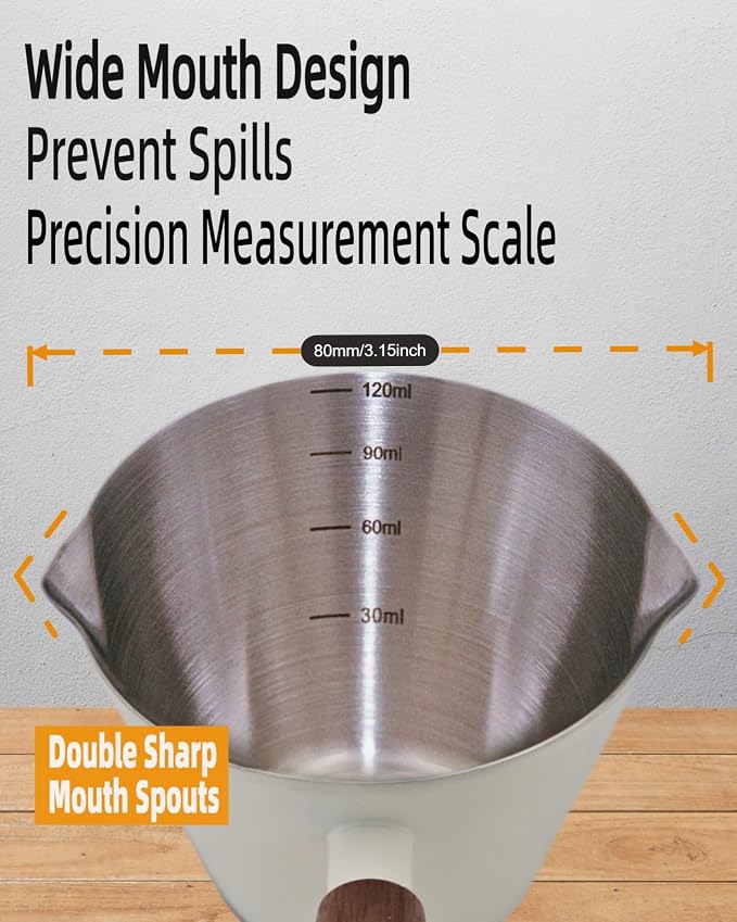 Espresso Shot Cups- 4oz Double Spouts Espresso Measuring Cups - Image 4