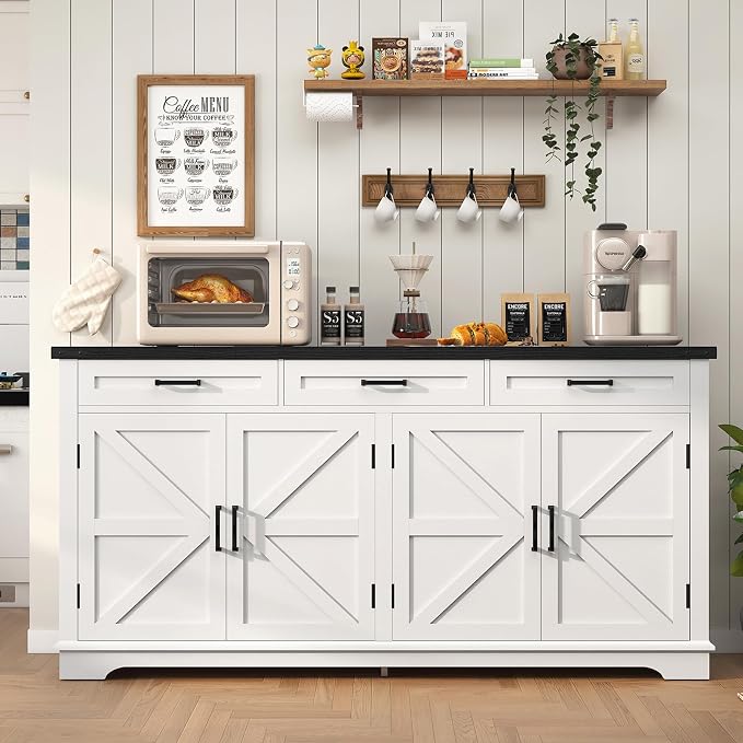 usikey Large Sideboard Buffet Cabinet by USIKEY