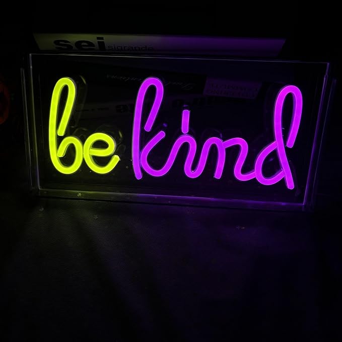 Be Kind Neon Light Sign, 3D Standable Neon Marquee Letters Sign - Image 5