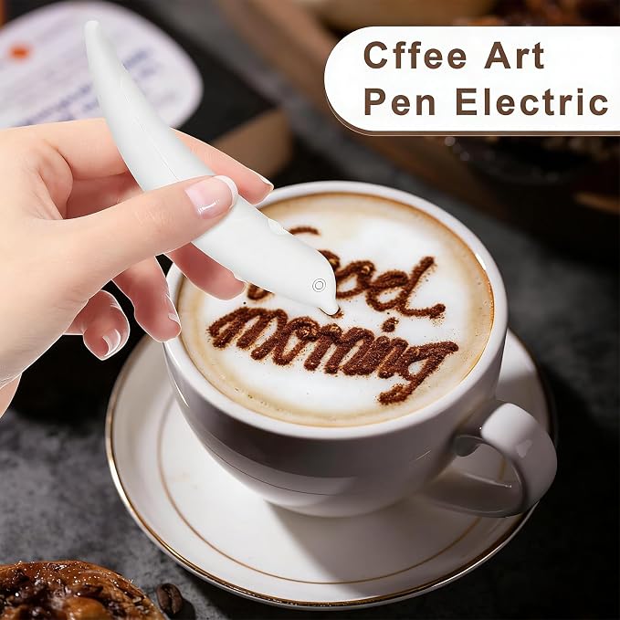 Latte Art Pen, Coffee Pen for Electrical Coffee Art for Latter, DIY Spice Pen - Image 2