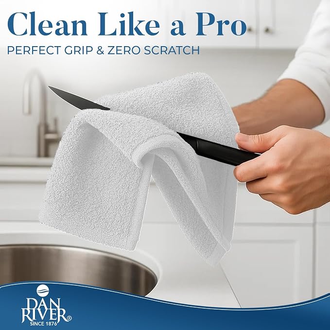 DAN RIVER Kitchen Bar Mops, 16 by 19 Inches, 100% Cotton Super Absorbent - Image 6