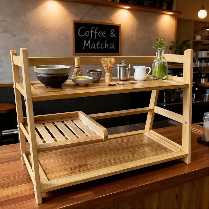 Bamboo Matcha Station Organizer - Image 5