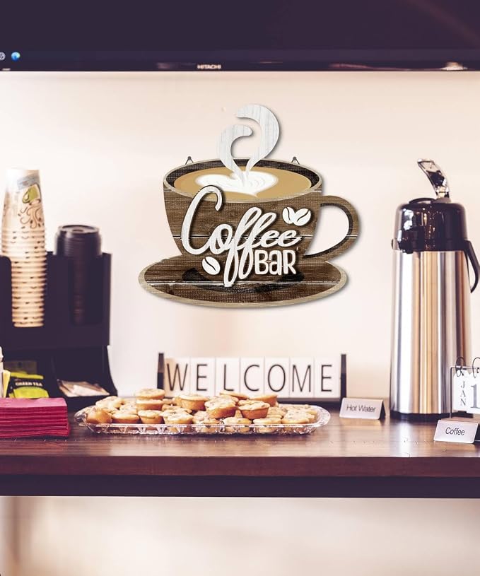 Putuo Decor Coffee Bar Wall Art, Double-Layer Coffee Cup Sign - Image 7