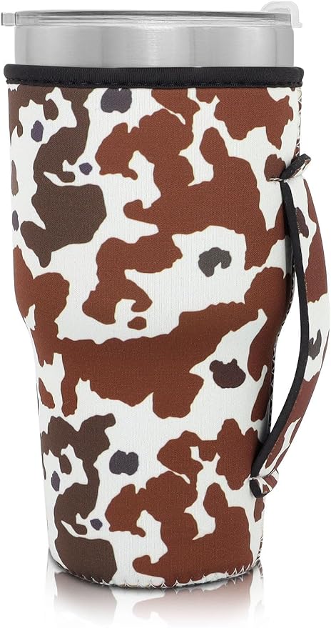 Reusable Iced Coffee Cup Sleeve Neoprene Insulated Sleeves Cup Holder - 32oz by AJLTPA