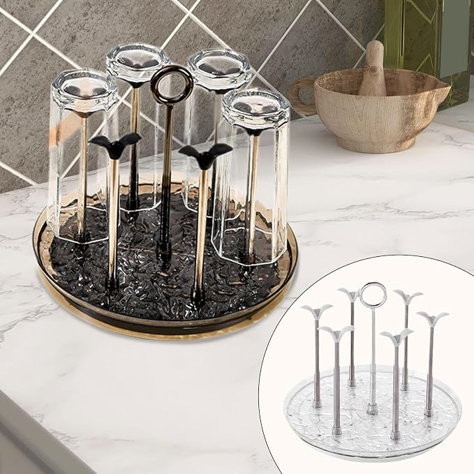 Cup Drying Rack Glass Cup Holder Rack Versatile Multifunctional Water Bottle - Image 2