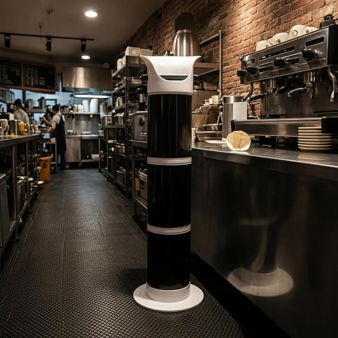Coffee Grounds Disposal Box Cylindrical Espresso Portafilter Cleaner Vertical - Image 5