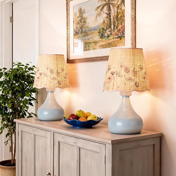 Ziqqeelam Blue Small Bedside Cute Table Lamp - Image 8