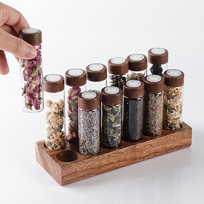banapoy Single Dose Coffee Bean Storage Tubes, Dosing Glass Vials Tube Display - Image 4