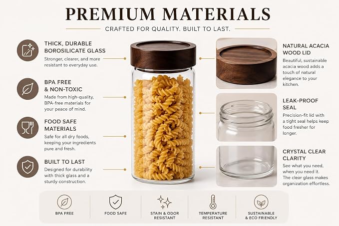 Wide Mouth Glass Storage Jars - Image 4
