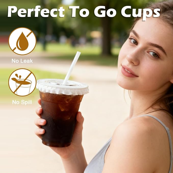 Lamosi 100 Pack 12 oz Clear Plastic Cups - Image 6
