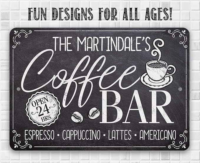 Personalized - Coffee Bar - Great Coffee Shop Accessories, Farmhouse Kitchen - Image 9