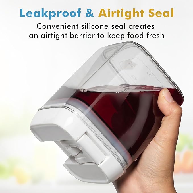 Shazo 6 PC Airtight Food Storage Containers + 6 Spoons Included - Image 3