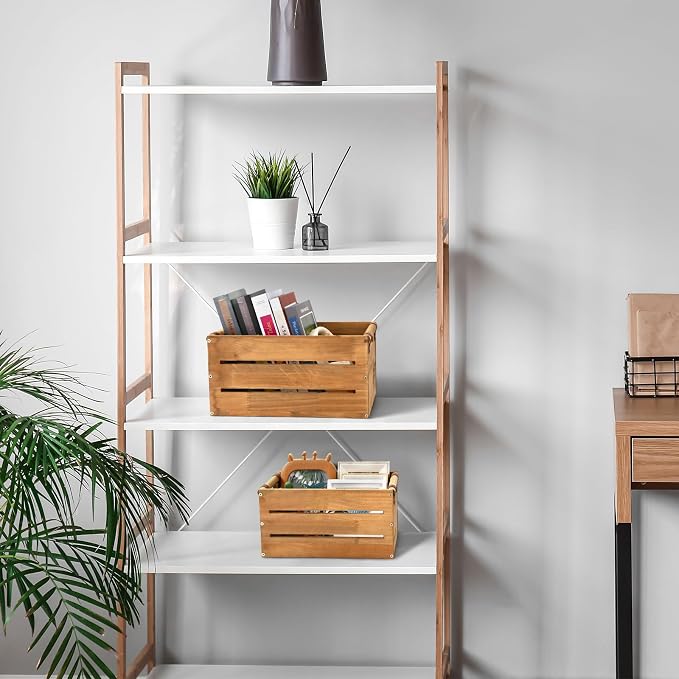 Chunful Set of 2 Rustic Wooden Crate Large Farmhouse Wood Storage Container - Image 7