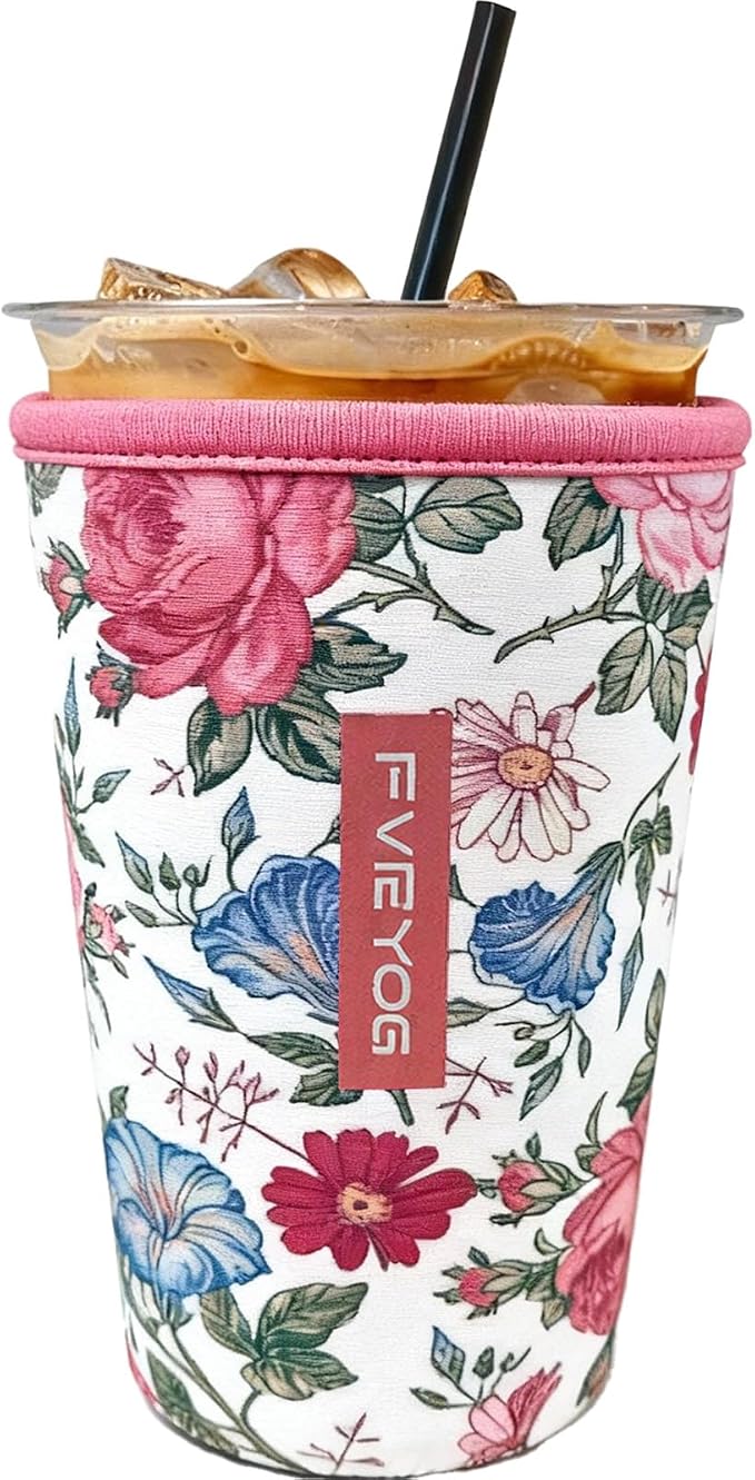 Reusable Insulated Neoprene Iced Coffee Sleeves by Fvryog