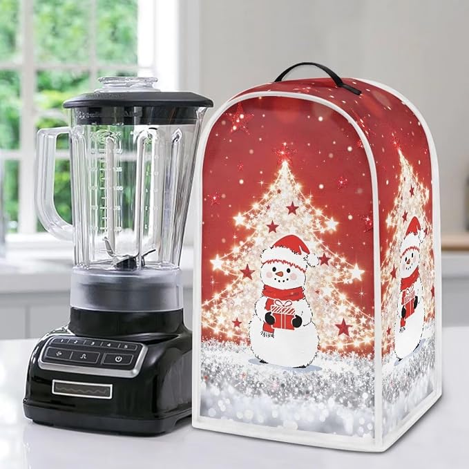 Christmas Tree Snowman Blender Dust Cover, Anti Fingerprint Polyester Stand - Image 5