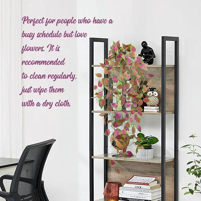 LOYWREE 2 Pack Artificial Purple Ivy Hanging Vine Plants - Image 6