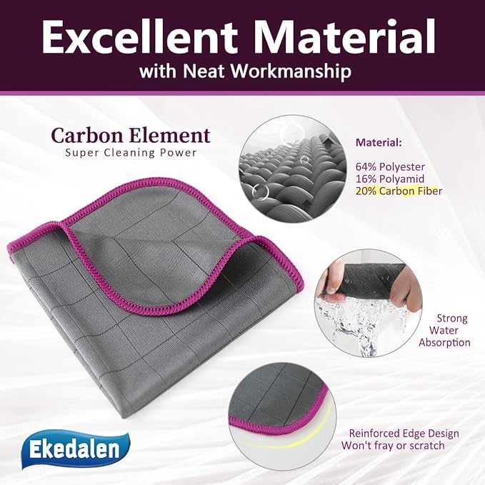 Microfiber Cleaning Cloth Lint Free Glass Cleaner Window Polishing Streak Free - Image 3