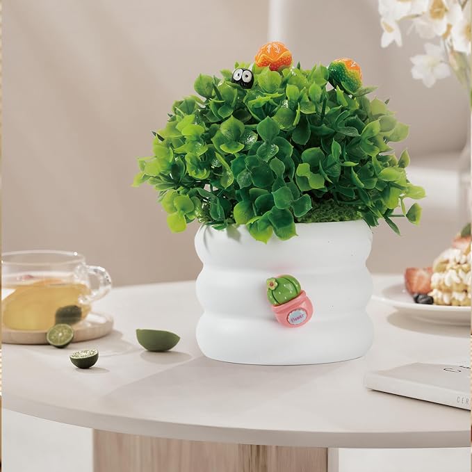 Mini Potted Fake Plants Artificial Plastic Eucalyptus Plants Centerpieces - Image 5