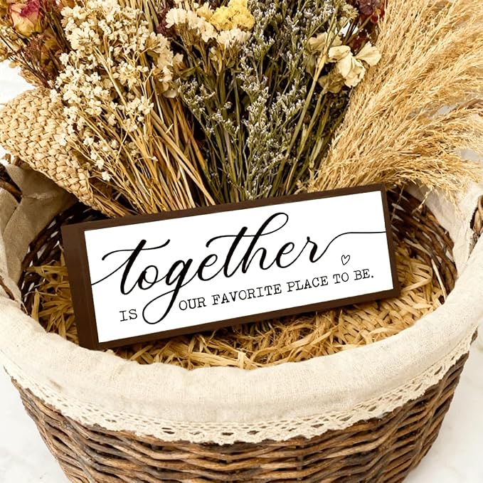 Together is Our Favorite Place to Be Sign, Inspirational Decor - Image 3