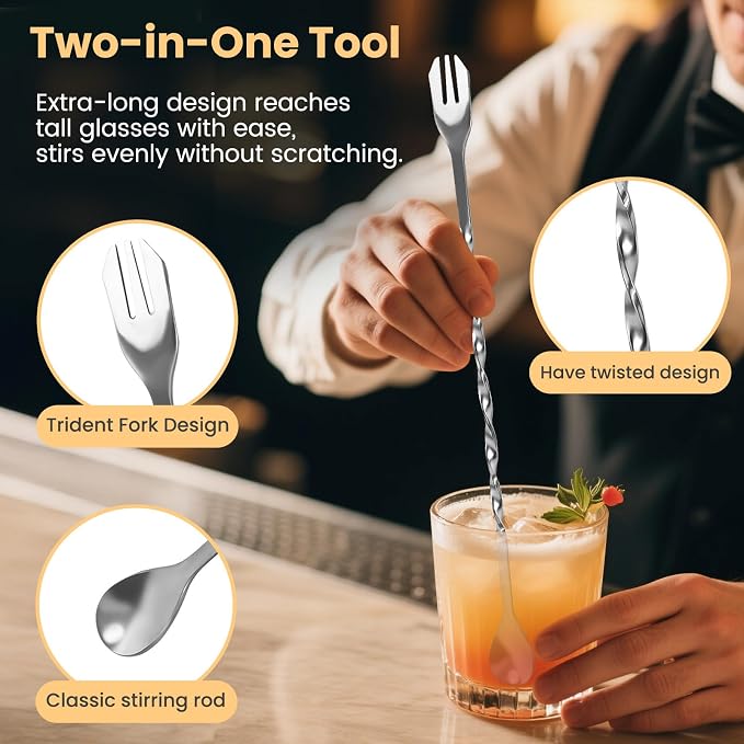 8-Inch Stainless Steel Muddler for Cocktails and Lemonade - Image 5