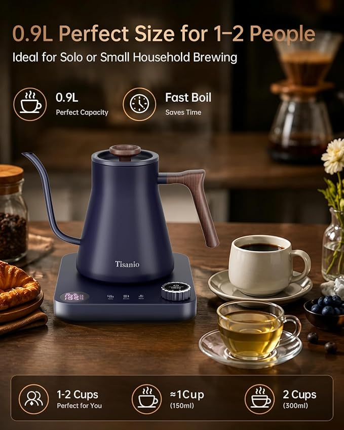 Gooseneck Electric Kettle for Pour Over Coffee, ±1°F Precision Control - Image 6