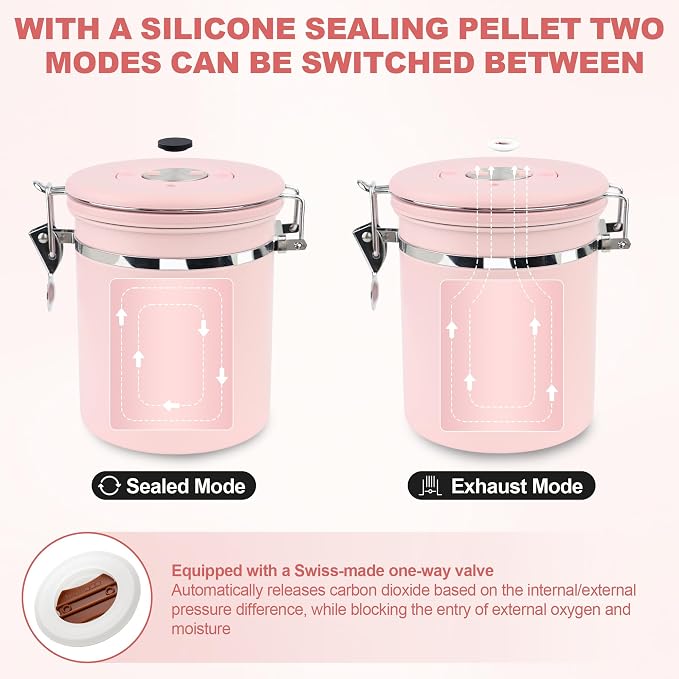 ShanSon Coffee Canister Airtight, Stainless Steel Bean Storage Container - Image 2