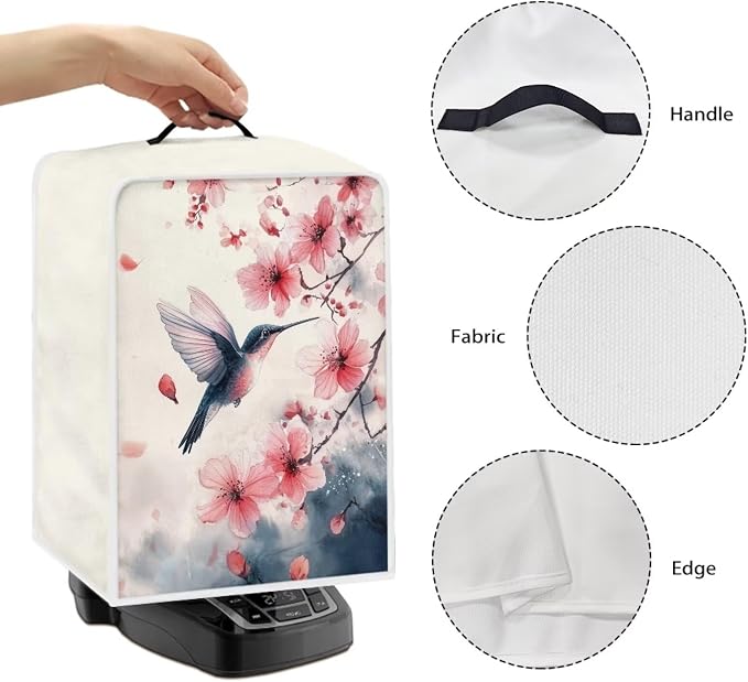 Hummingbird Flower Design Coffee Machine Covers Folding Covers - Image 5