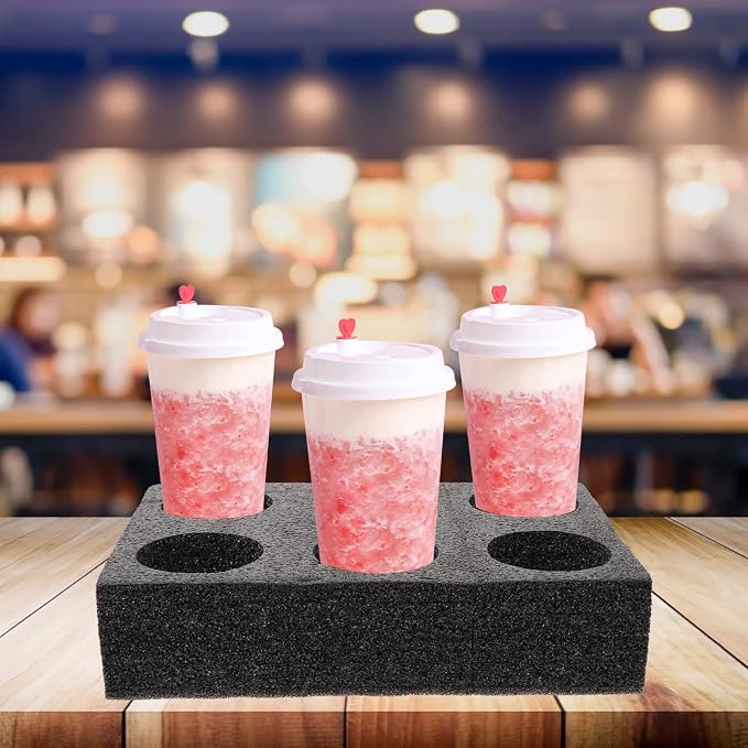 GANAZONO 2 Pack Takeout Beverage Carrier Tray Reusable Cup Tray - Image 6