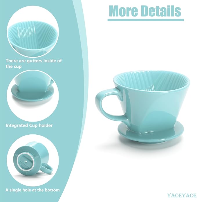 Pour Over Coffee Maker Ceramic, Pour Over Coffee Dripper - Image 3