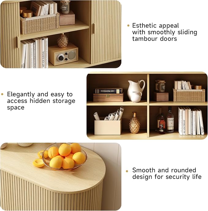 ONBRILL 63" Sideboard Buffet Cabinet - Image 5