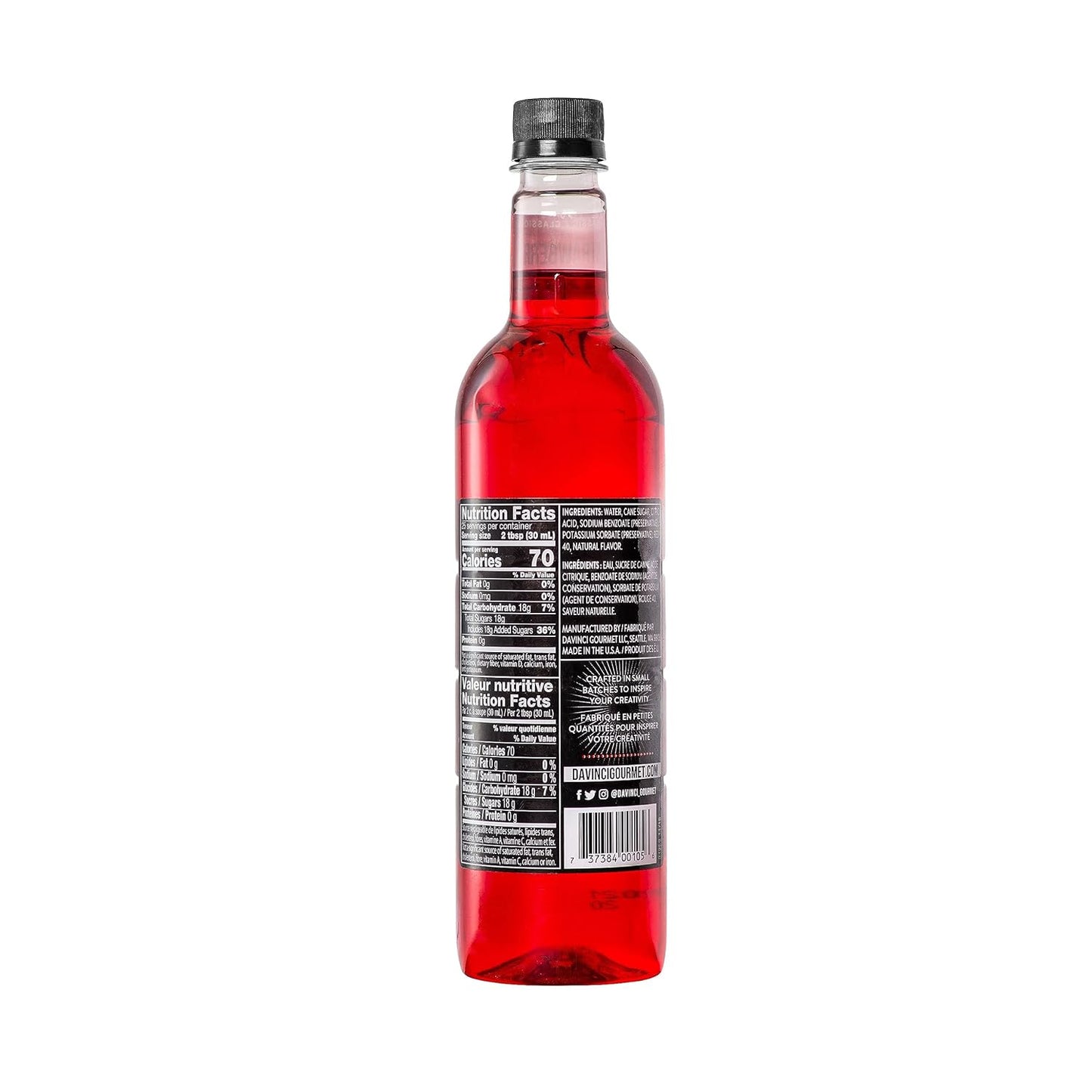 DaVinci Gourmet Classic Strawberry Syrup, 25.4 Fluid Ounces (Pack of 1)