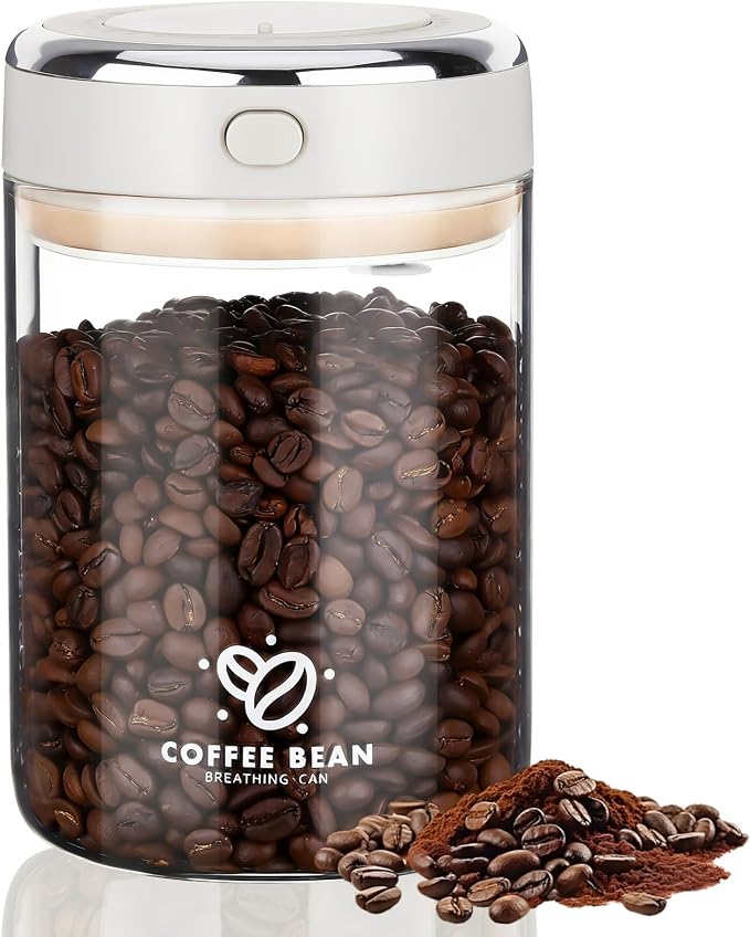 37oz Airtight Glass Coffee Canister by Unknown