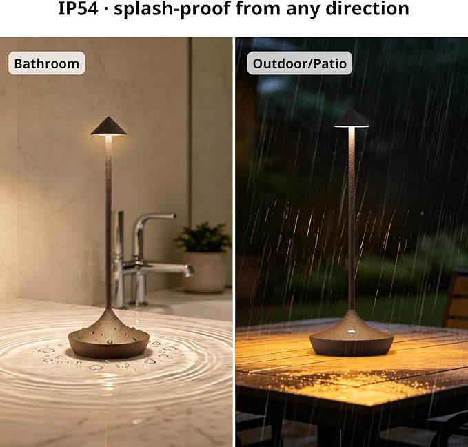 Cordless Rechargeable Table Lamp Set of 2, 3 Color Temperatures 9 Lighting Modes - Image 8