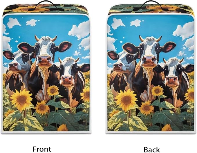 Cow Sunflower Coffee Machine Covers Anti Dust Covers - Image 3