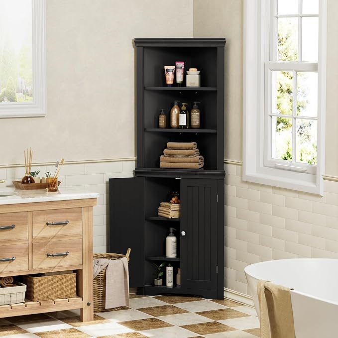 YESHOMY Corner Cabinet, Storage Cupboard - Image 3