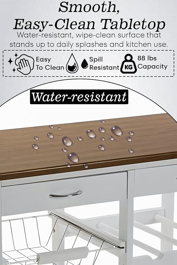 HYGRAD BUILT TO SURVIVE Kitchen Island Cart - Image 8