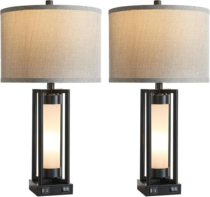 Set of 2 Modern Table Lamps for Living Room - Image 8