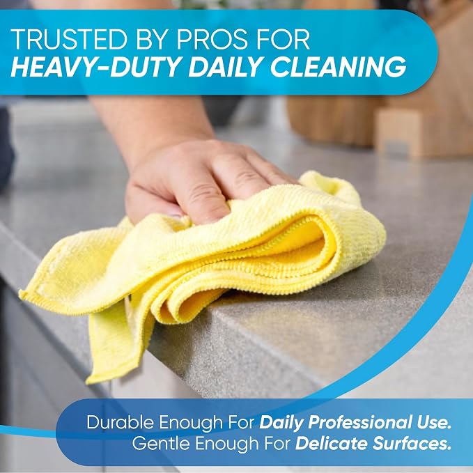 Microfiber Wholesale Bulk 16" x 16" All Purpose Towels Case Quantity | Large | - Image 3
