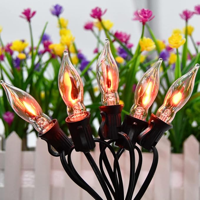 Halloween Lights 27.8 FT Flickering Flame String Lights - Image 7