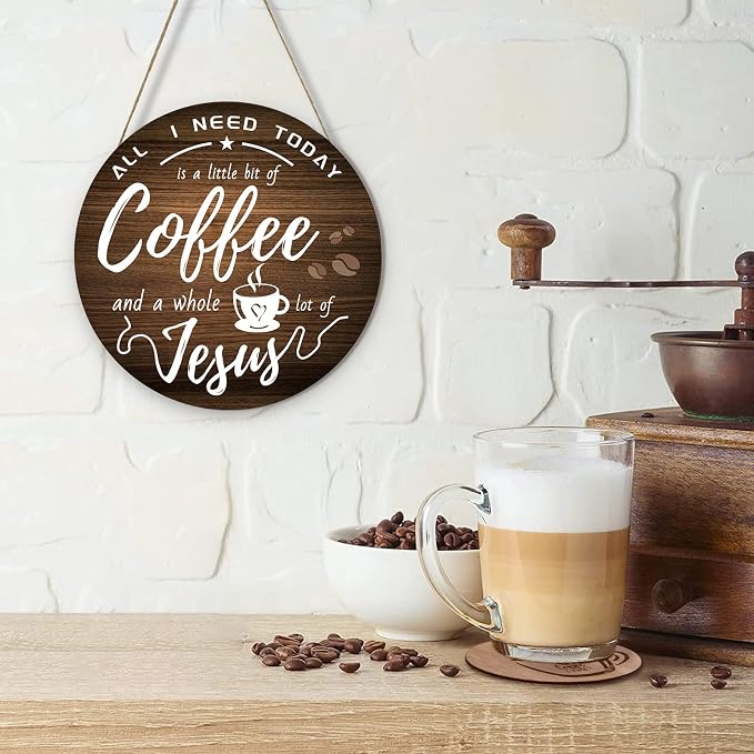HMASYO Rustic Wood Coffee Bar Signs - Image 3