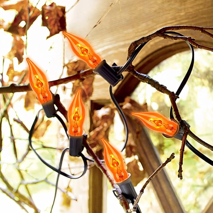 Halloween Lights 27.8 FT Flickering Flame String Lights - Image 7