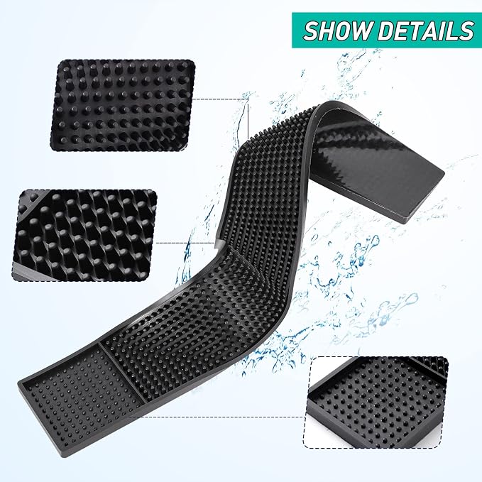 Facmogu 2PCS Rubber Bar Mats, 24x3 / 60x8cm Coffee Bar Countertop Spill Mats - Image 6
