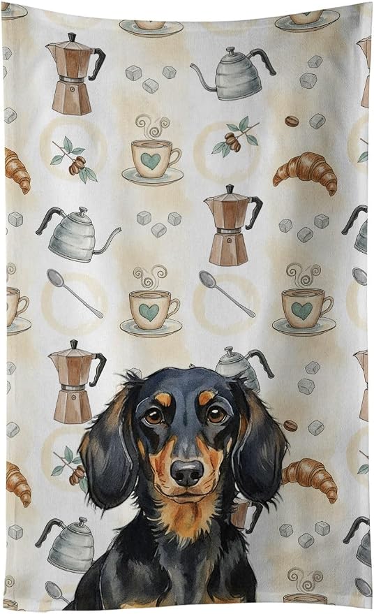 Caroline's Treasures Longhaired Black and Tan Dachshund Coffee Bar Kitchen by CarolinesTreasures
