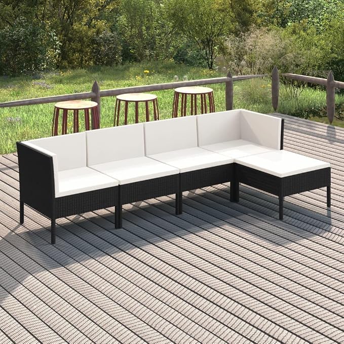 5-Piece Garden Lounge Set, Modular Patio Furniture - Image 2