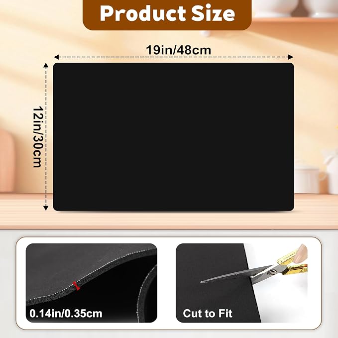 Coffee Mat Hide Stain Rubber Backed Absorbent Cuttable Dish Drying Mat - Image 2